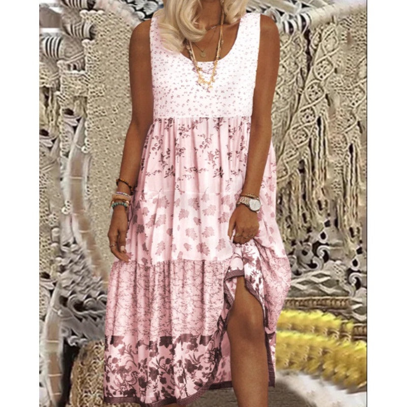 Women's Sleeveless Round Neck Dress