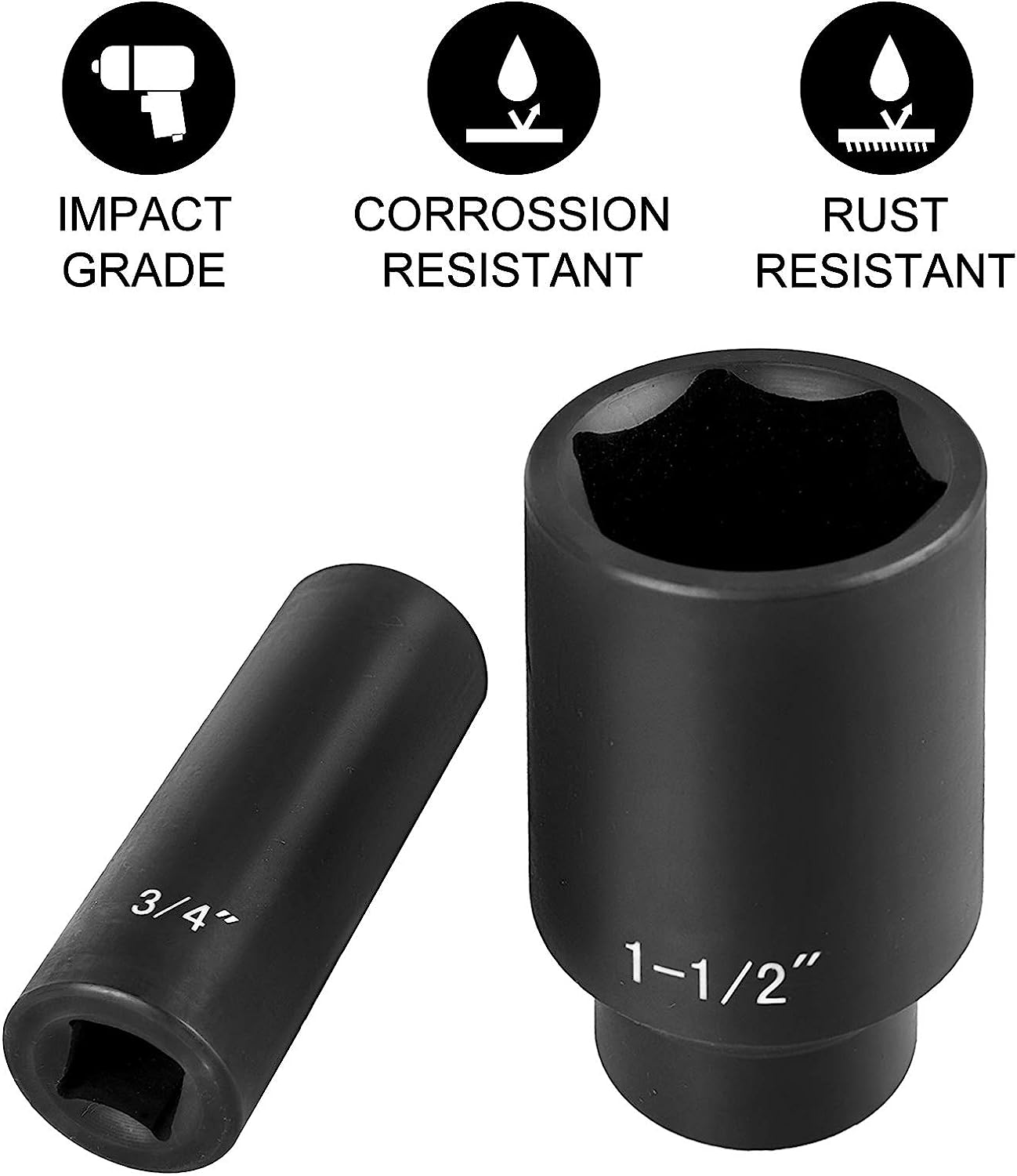 VEVOR Impact Socket Set 19 Pieces