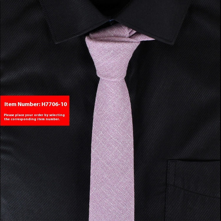 Men's Business Korean Solid Colour Tie