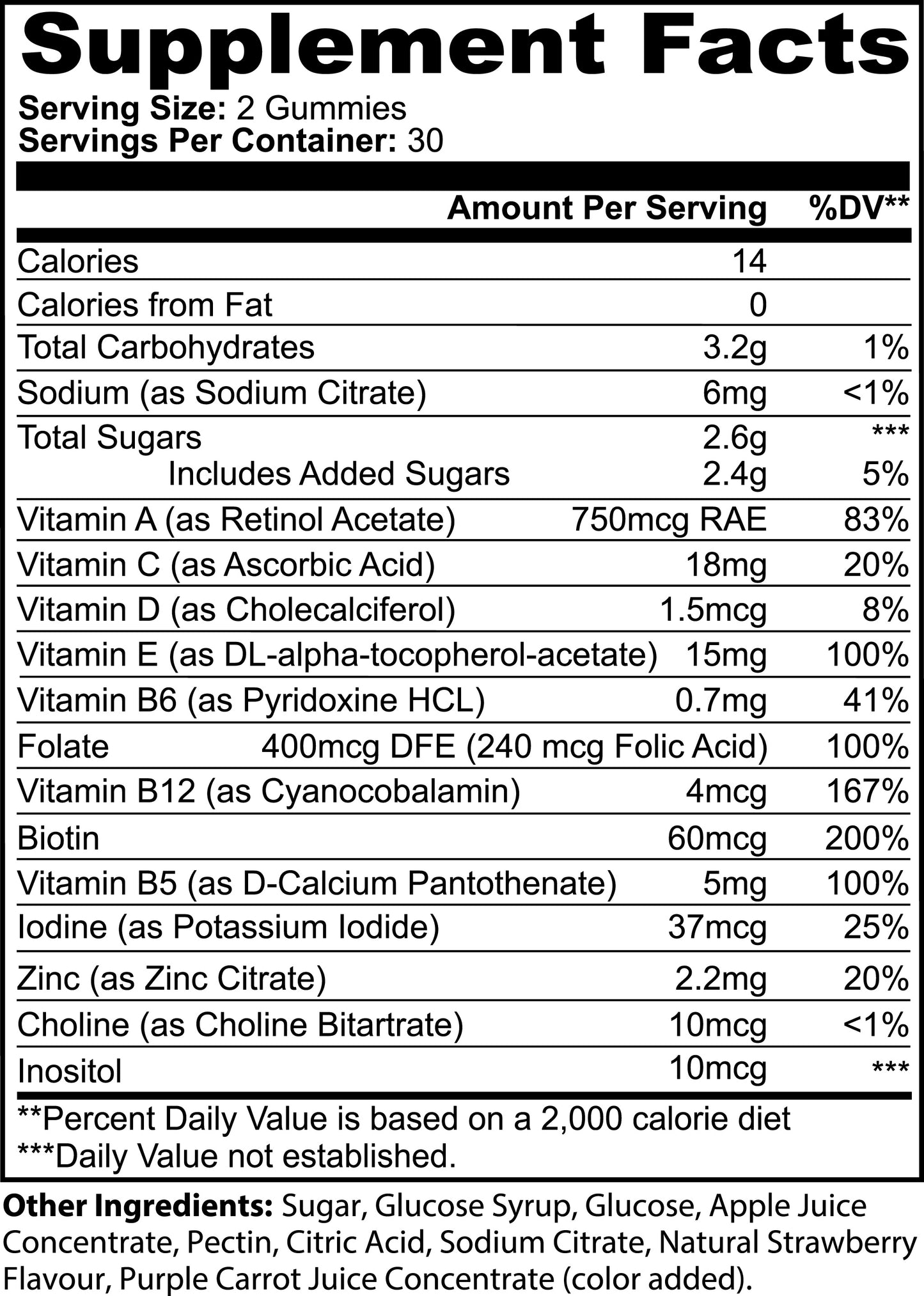 Multivitamin Bear Gummies!, 60 Gummies