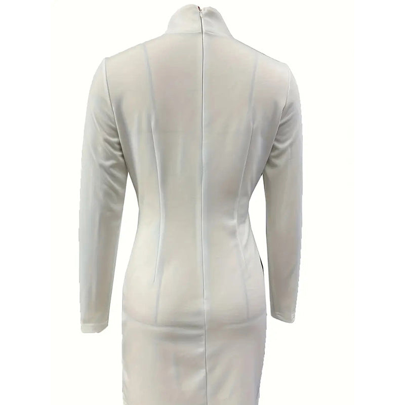 Women's Elegant Stand Collar Dress