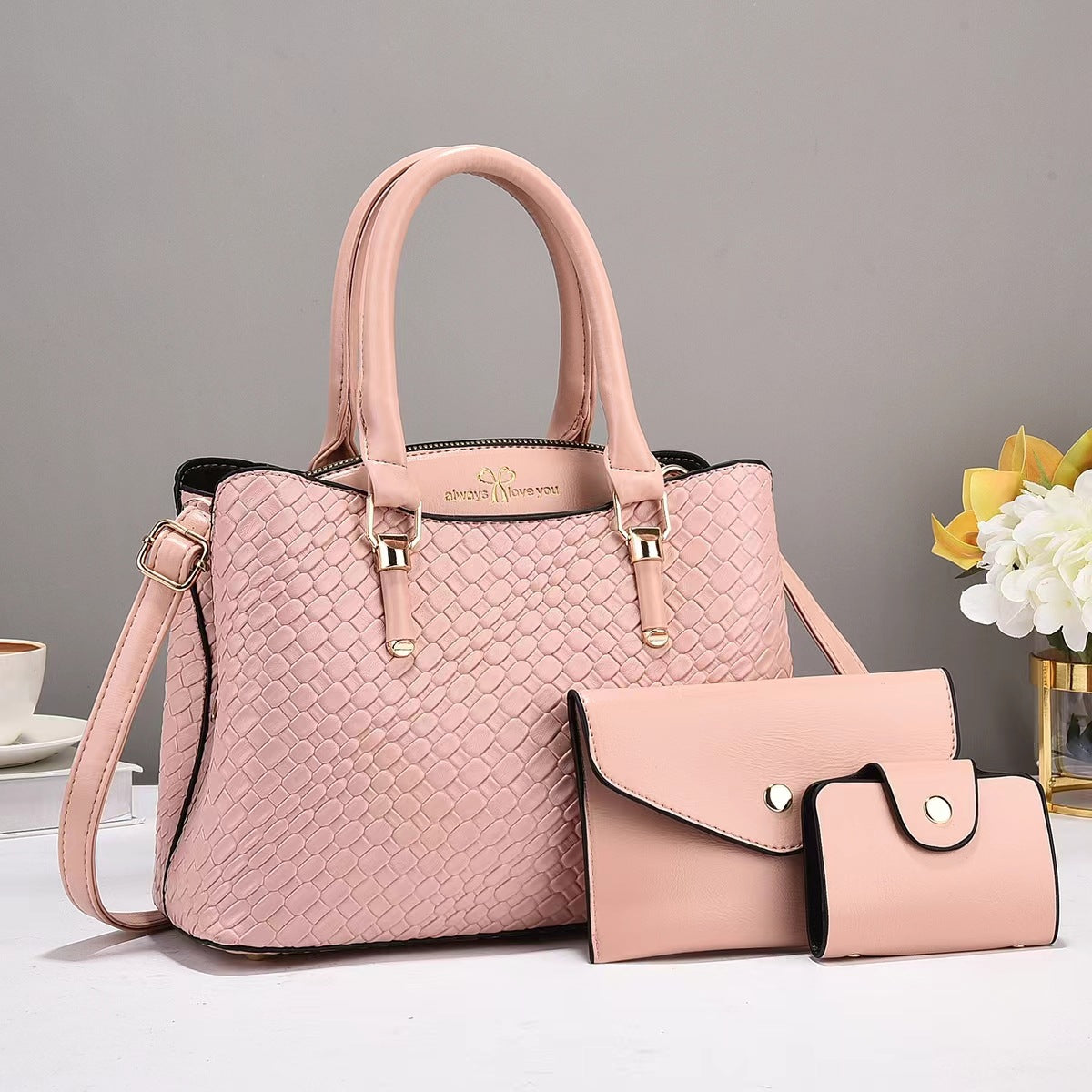 Woven Texture Three-Piece Set
