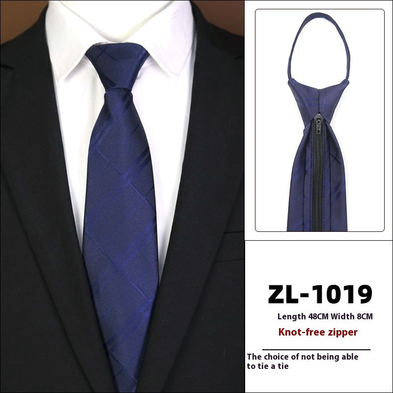 Men's Formal Business Zipper Tie