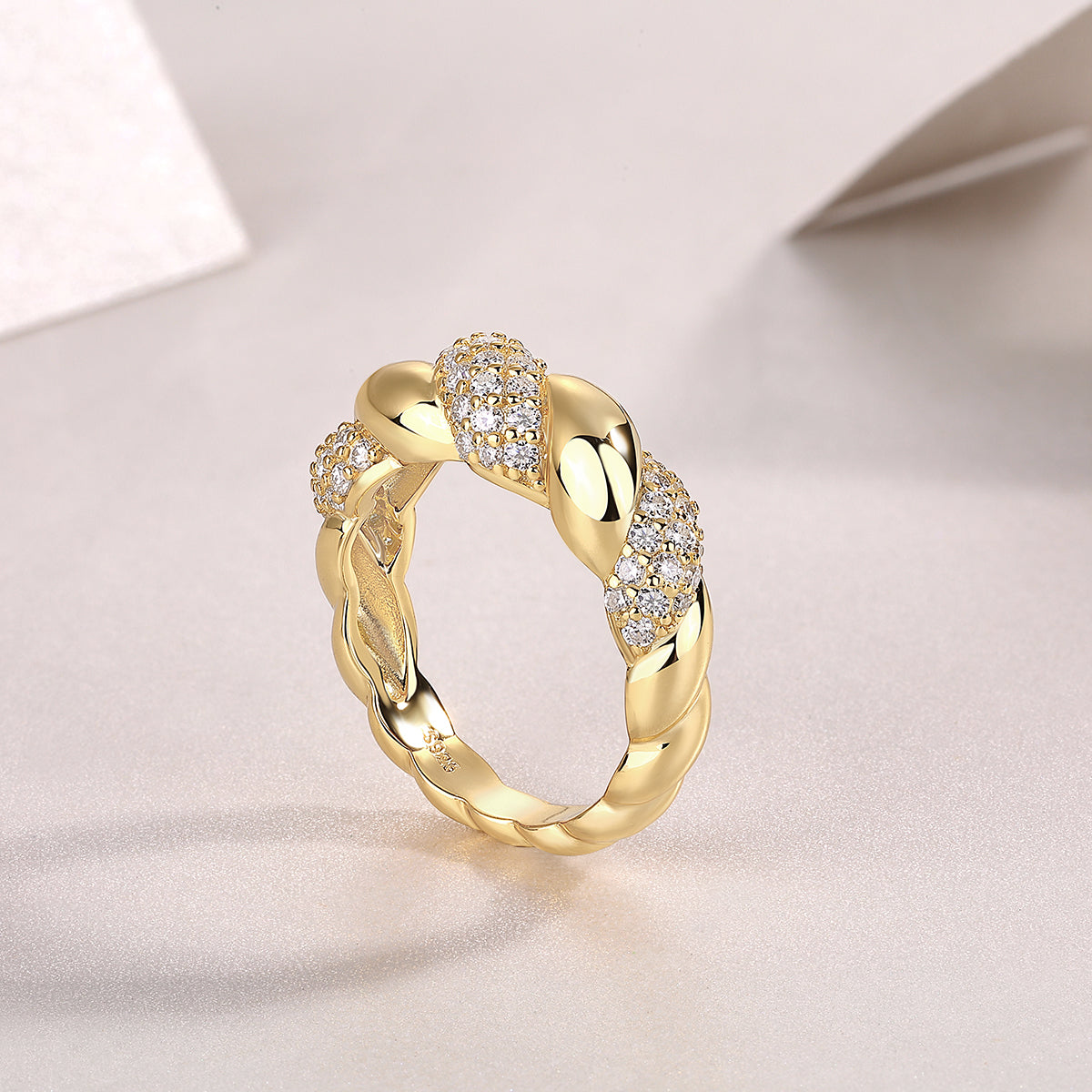 Tengman - Jewelry Accessory Set/Sterling Silver & Gold-plated Diamond