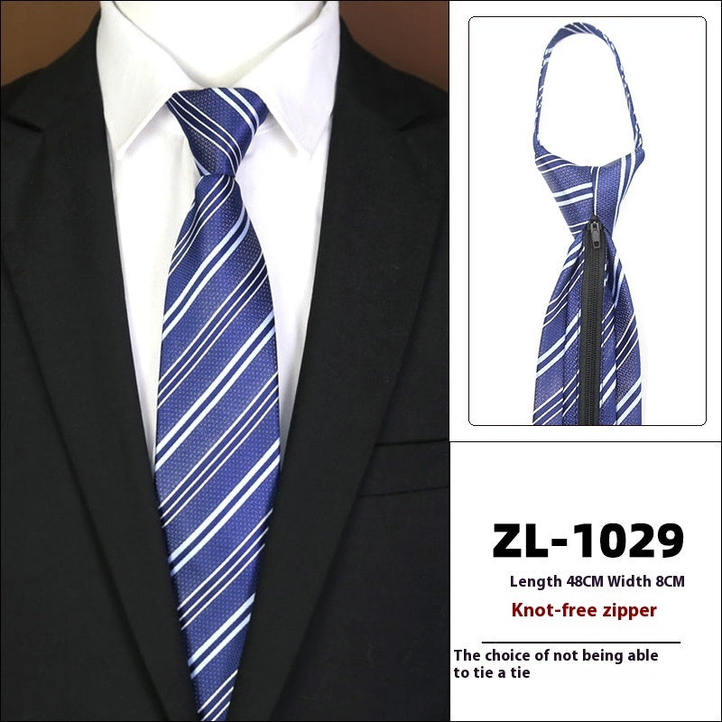 Men's Formal Business Zipper Tie