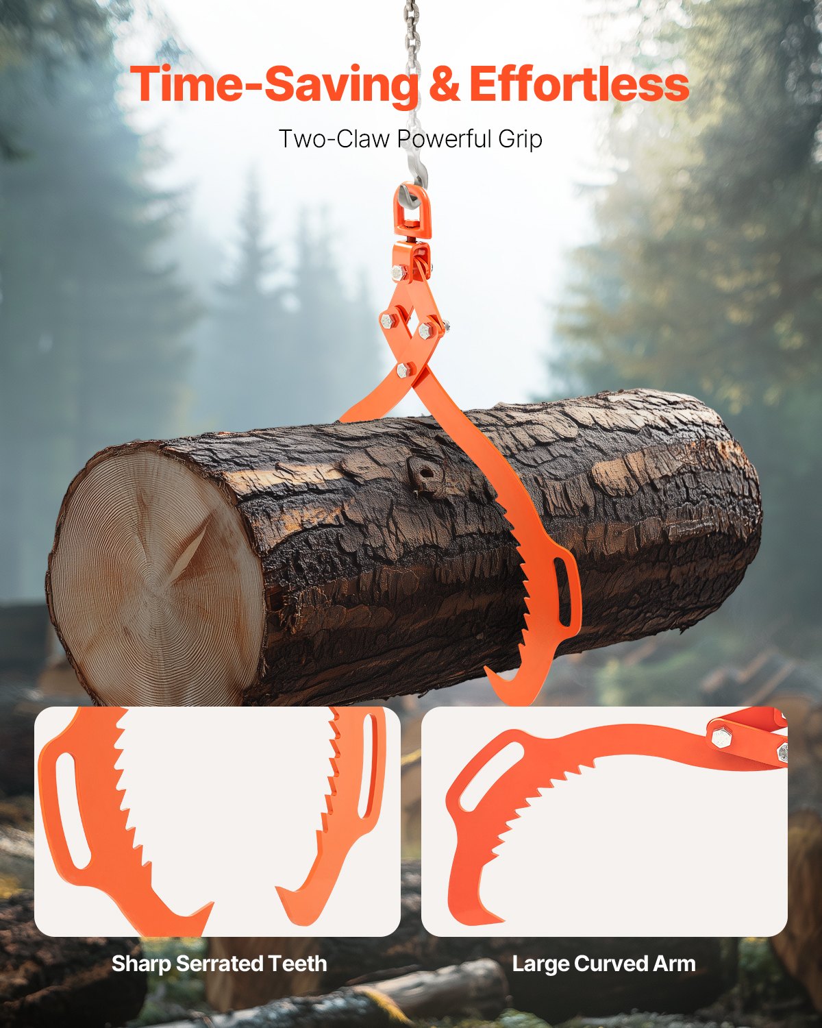 32in Log Lifting Tongs/2 Claw Grapple