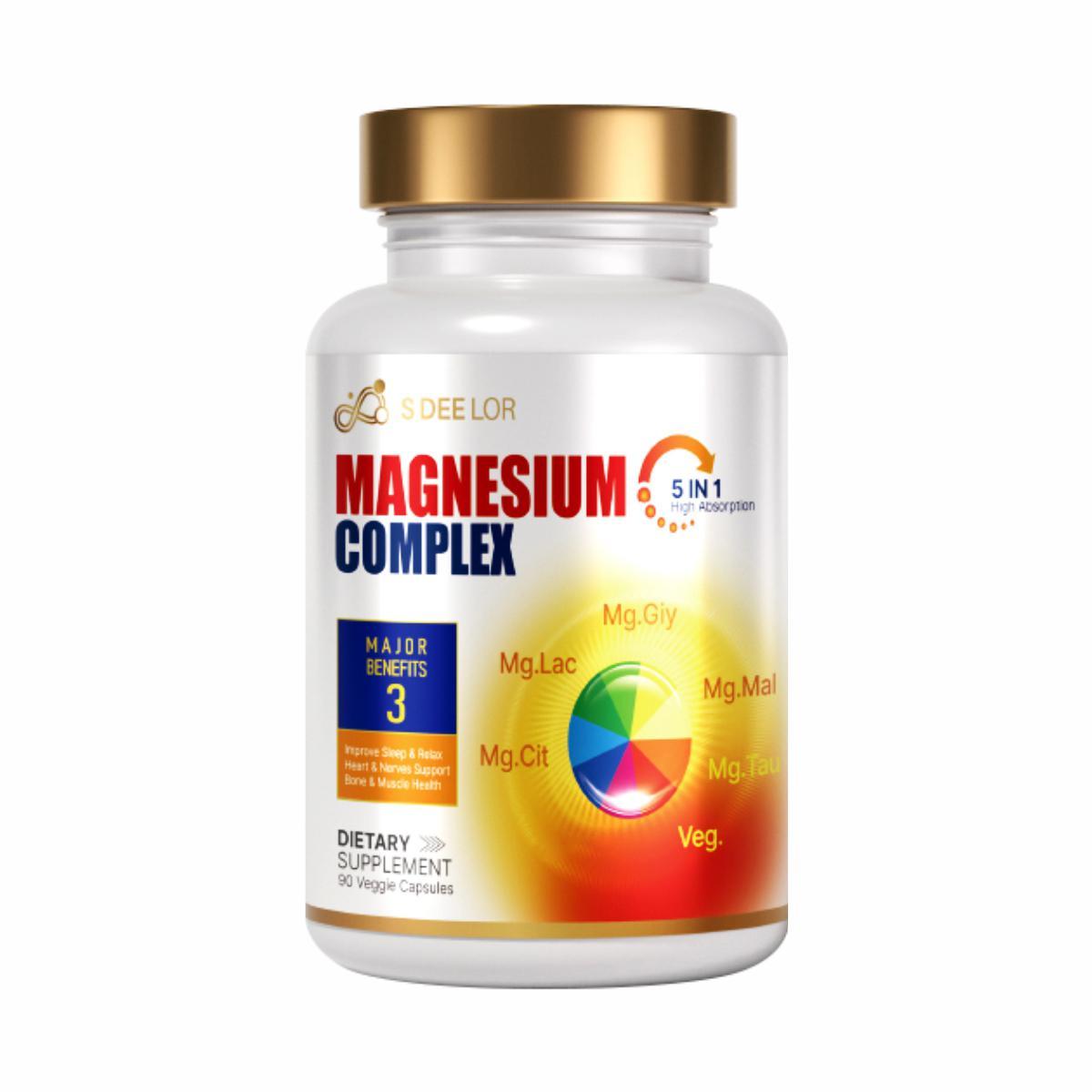 Magnesium Glycinate Malate Vitamin D3 Vegan Formula Supports
