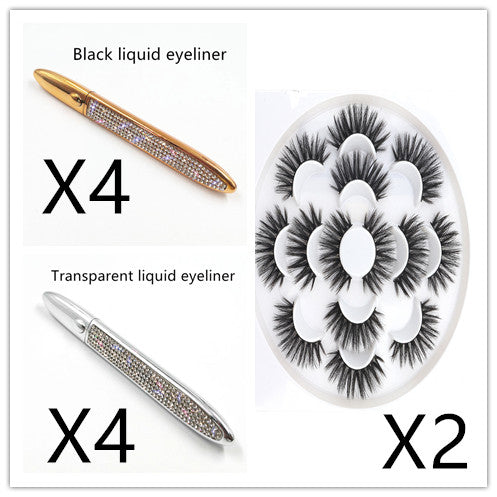 False Eyelashes Self-Adhesive Eyeliner Multicolor