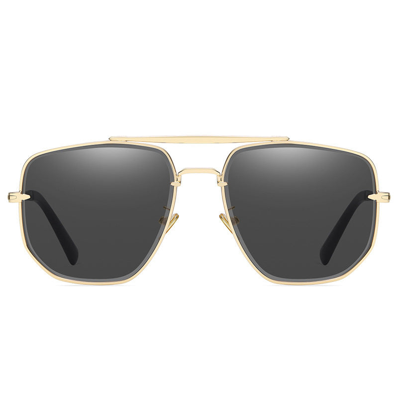 Men's Double Bridge Gradient Cut Sunglasses