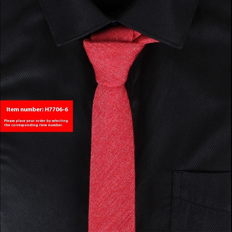 Men's Business Korean Solid Colour Tie