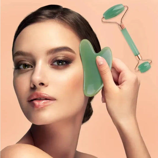 Gua Sha - Board 2-PCS Massage Stone For Facial