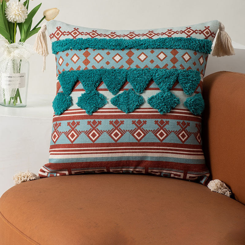Tasseled Tufted Throw Pillows