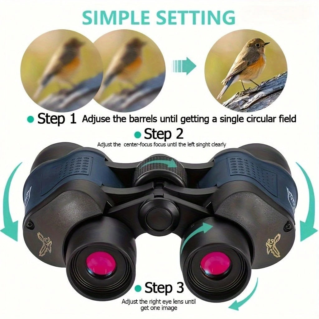 1PC Binoculars 60x60 Binoculars With Night Vision