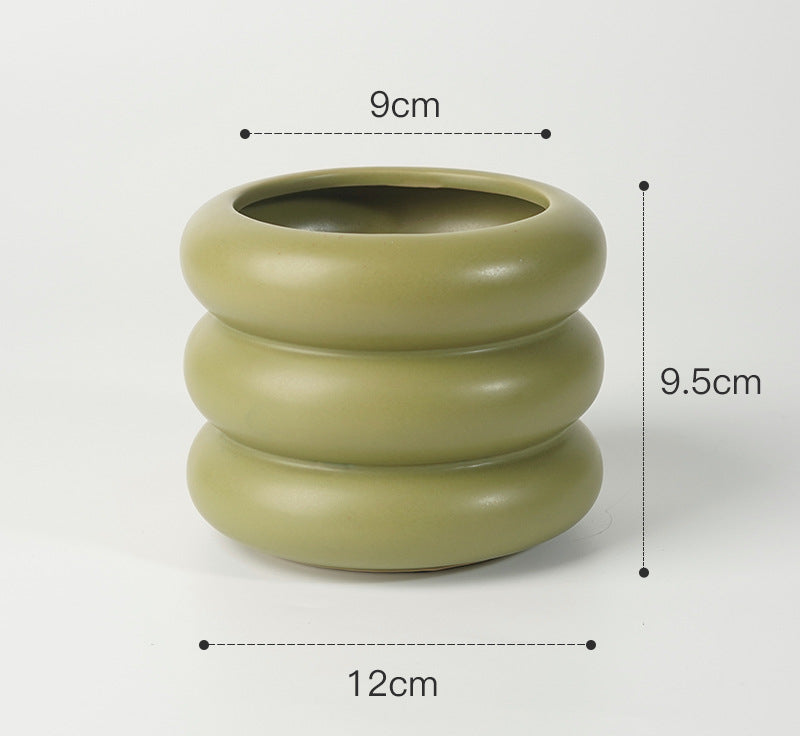 Morandi Round Ceramic Flower Vase