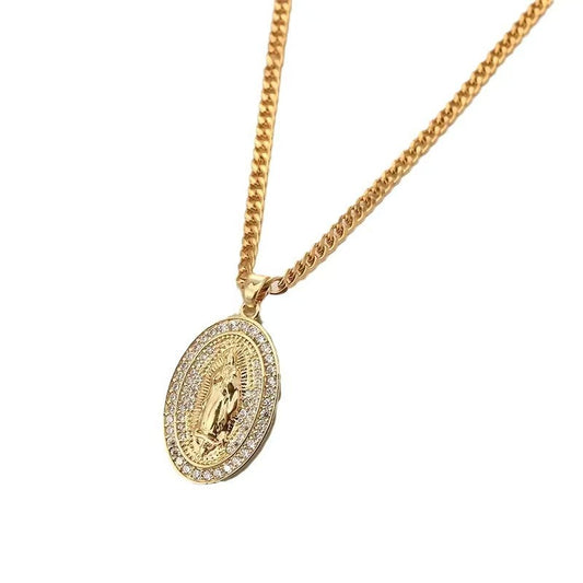 Vintage Men's Virgin Pendant Necklace