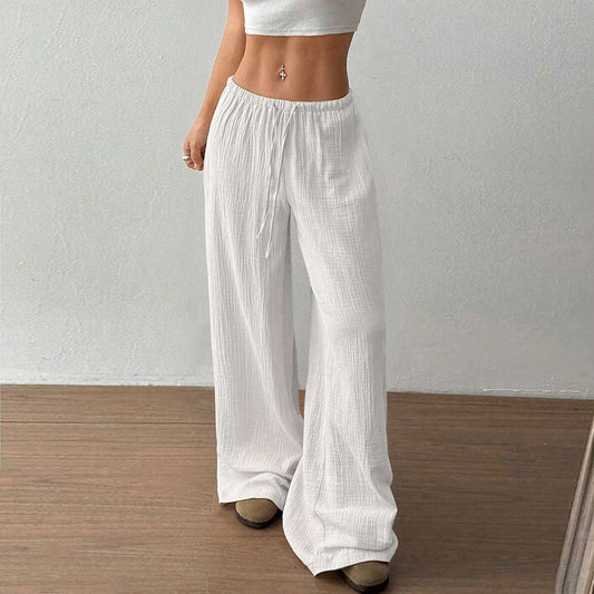 Plus Size Women's High-Waisted Wide Leg Pants \