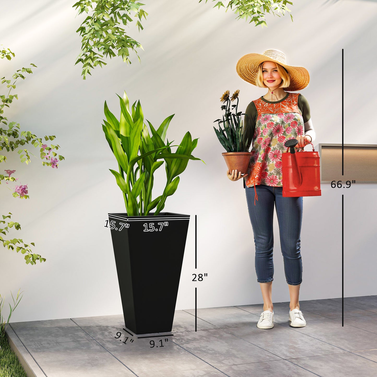 Tall Planters for Outdoors