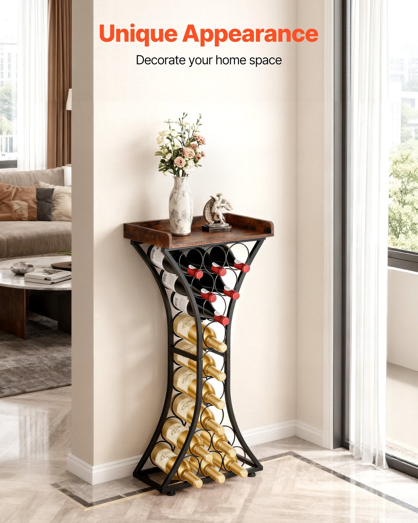 15 Bottle Wine Rack