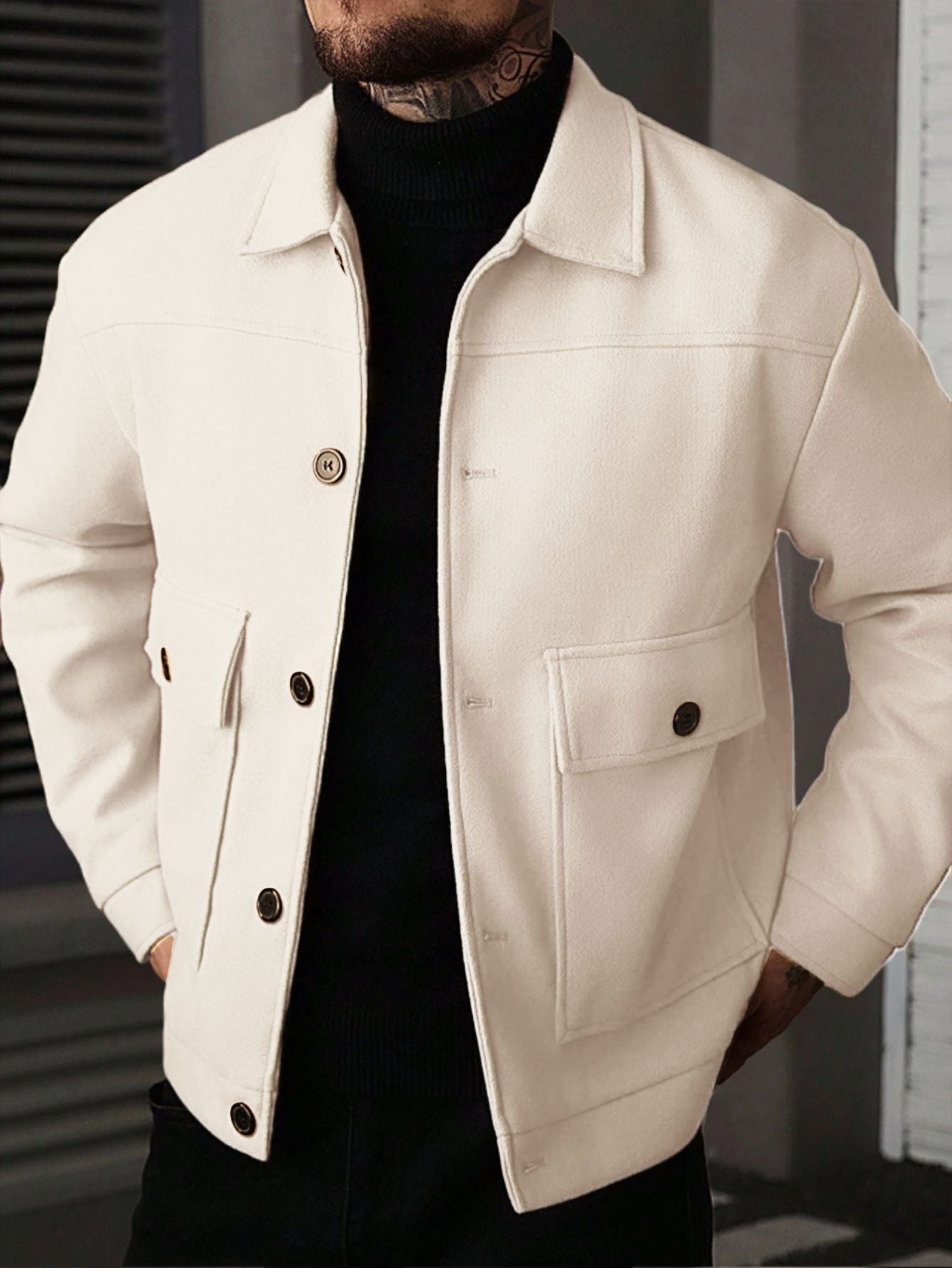 Men's Lapel Workwear Jacket Workwear