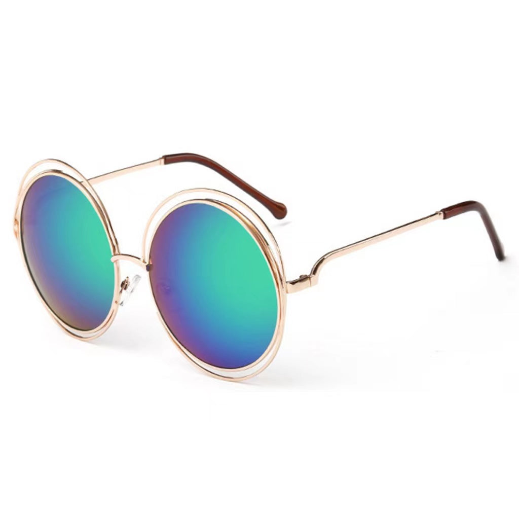 Women's Large Frame Round Sun Glasses