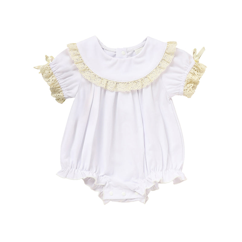 Baby Girl White Lace Romper