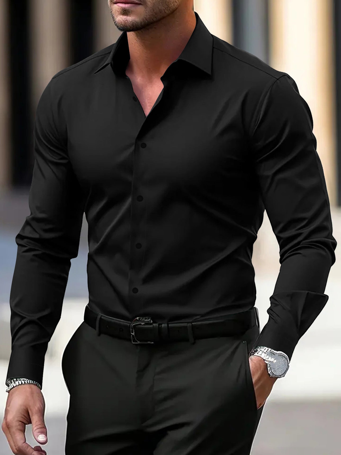 Men's Business Button Down Shirt