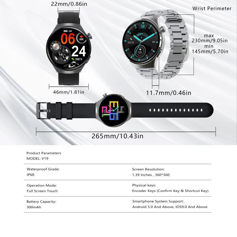 SENBONO V19 Business Men Smart Watch