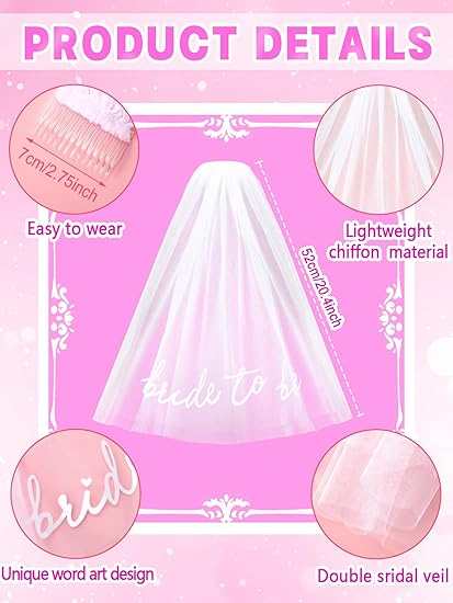 Bride To Be Embroidered/Veil