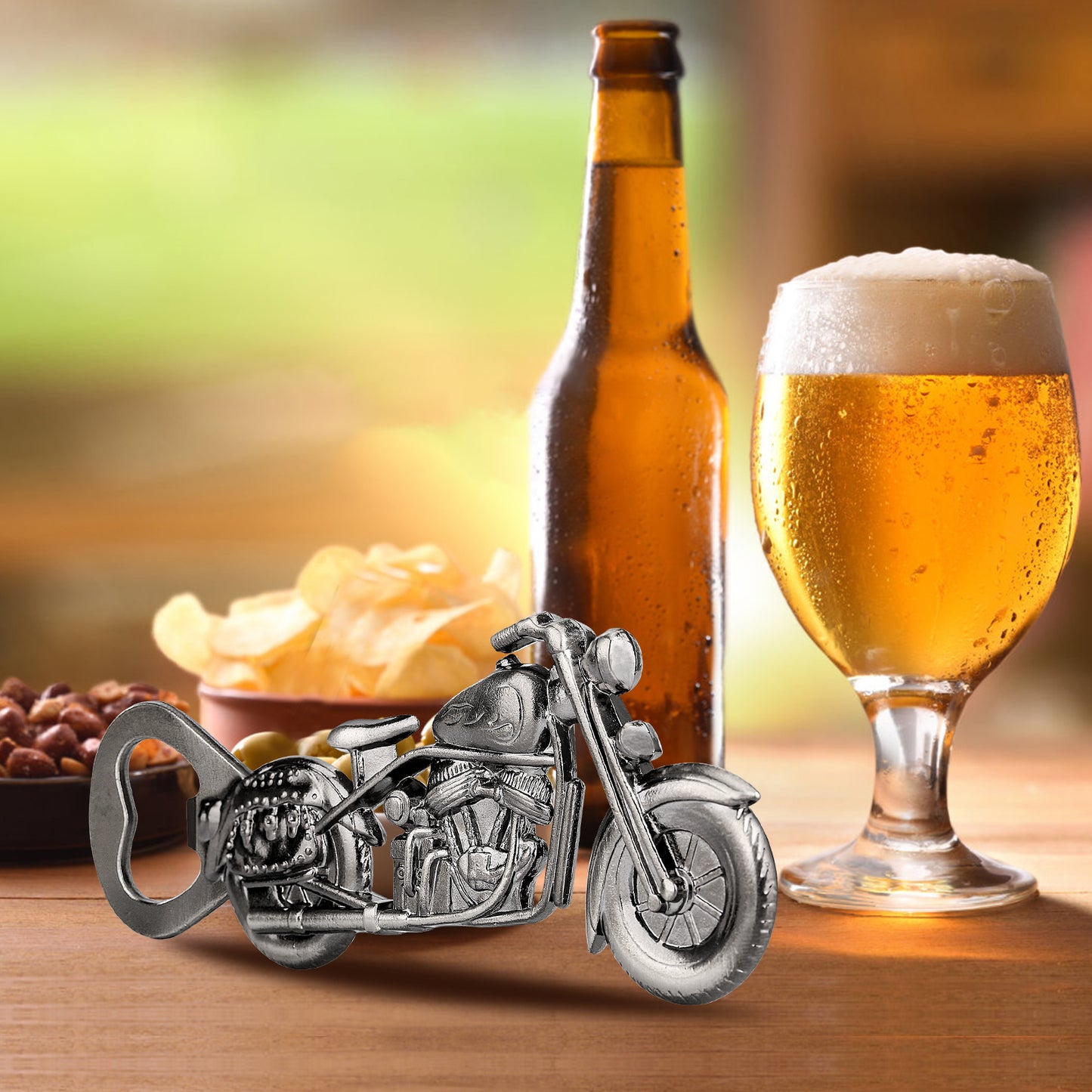 Old Style Motorcycle Beer Bottle Opener