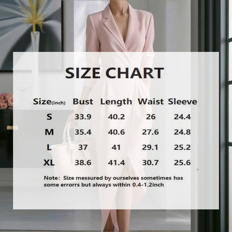 Women's Solid Lapel Midi Dress