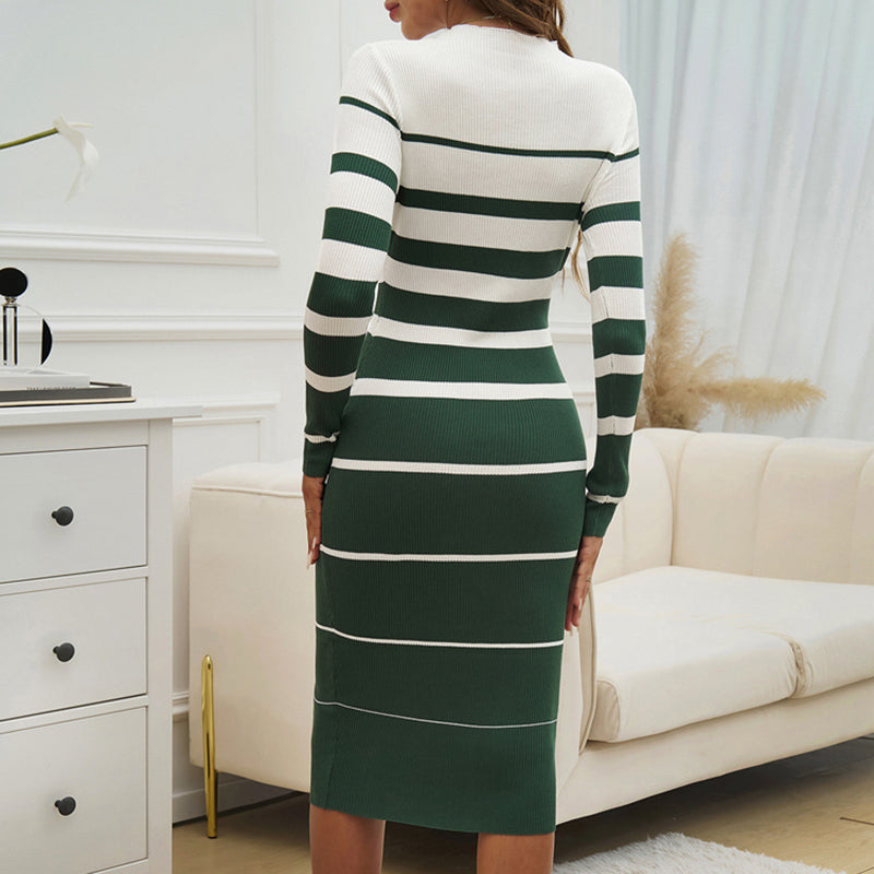 Women's Long Sleeve Bodycon Sweater Dress