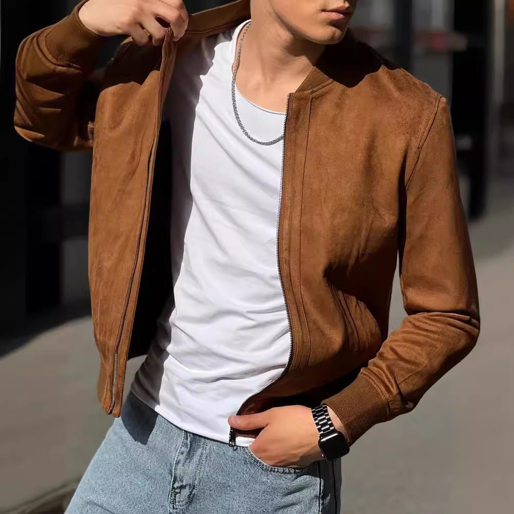 European & American Leisure Suede Coat