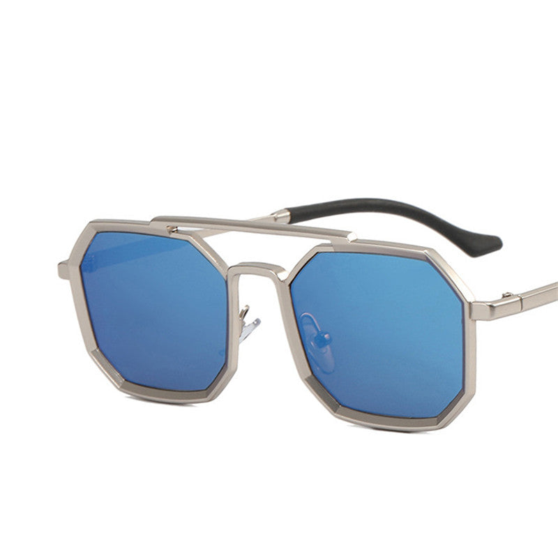 Men's Retro Polygonal Double Bridge Sunglasses