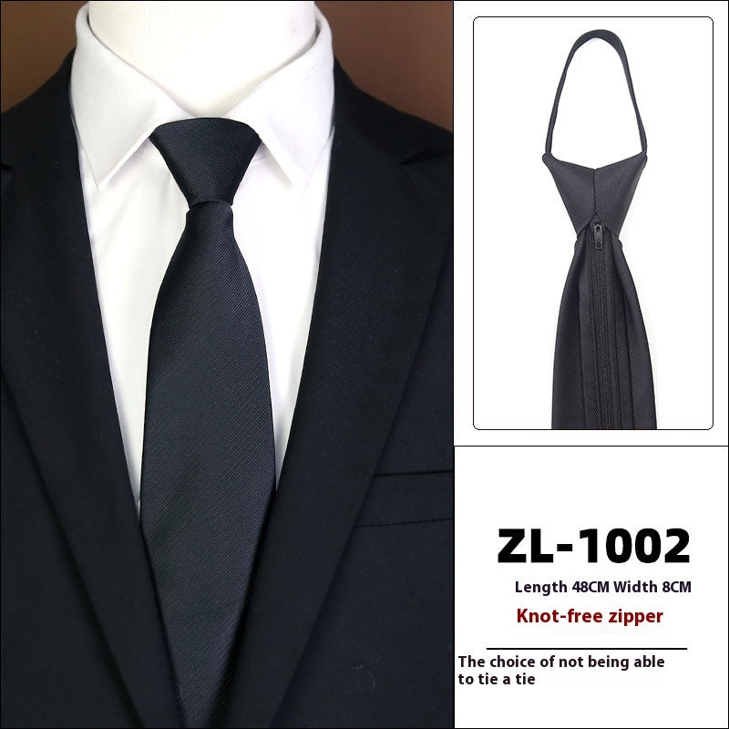 Men's Formal Business Zipper Tie