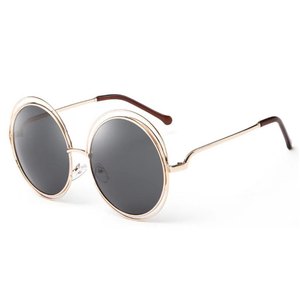 Women's Large Frame Round Sun Glasses