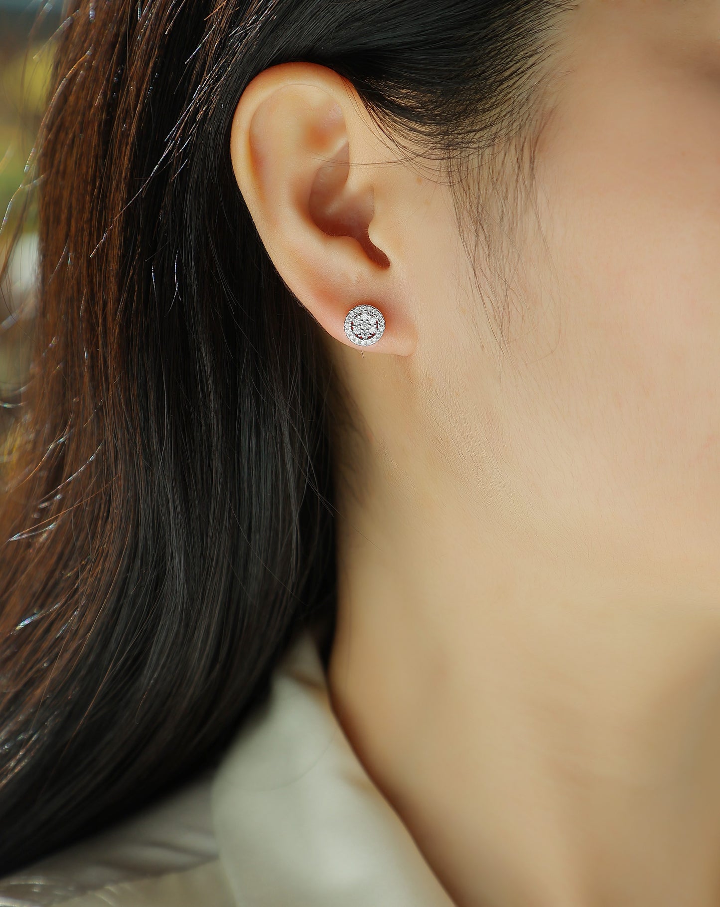 Cosmic Conjecture - Jewelry Set With - Sterling Silver & Platinum-plated Stud Earrings