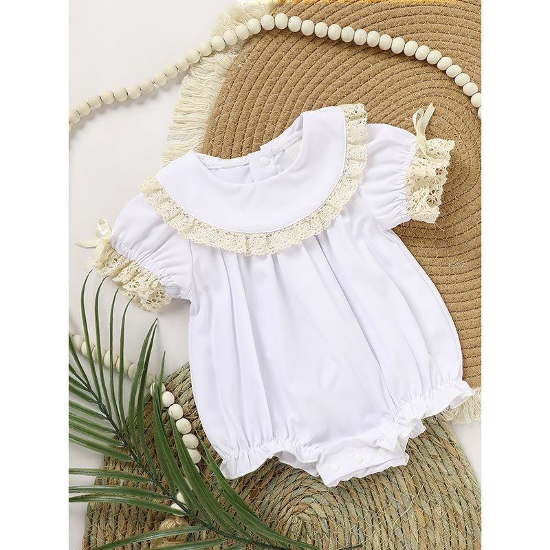 Baby Girl White Lace Romper