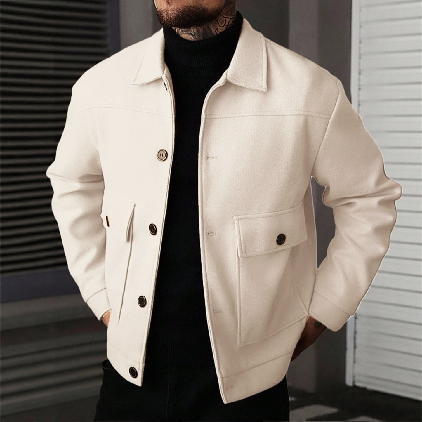 Men's Lapel Workwear Jacket Workwear