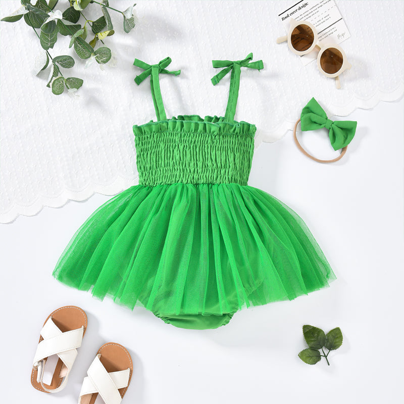 Baby Girl's Clover Embroidered Dress