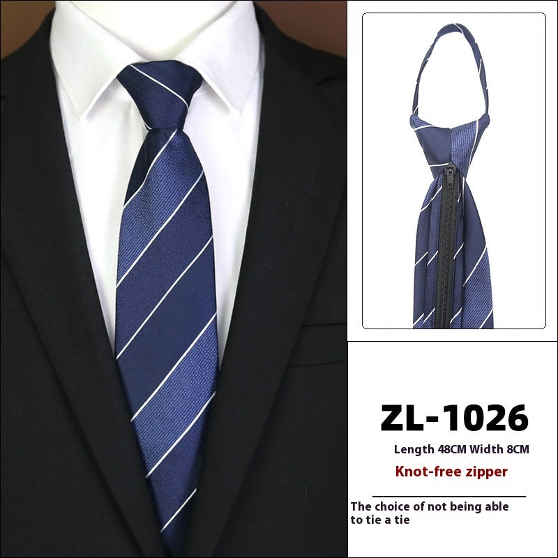 Men's Formal Business Zipper Tie