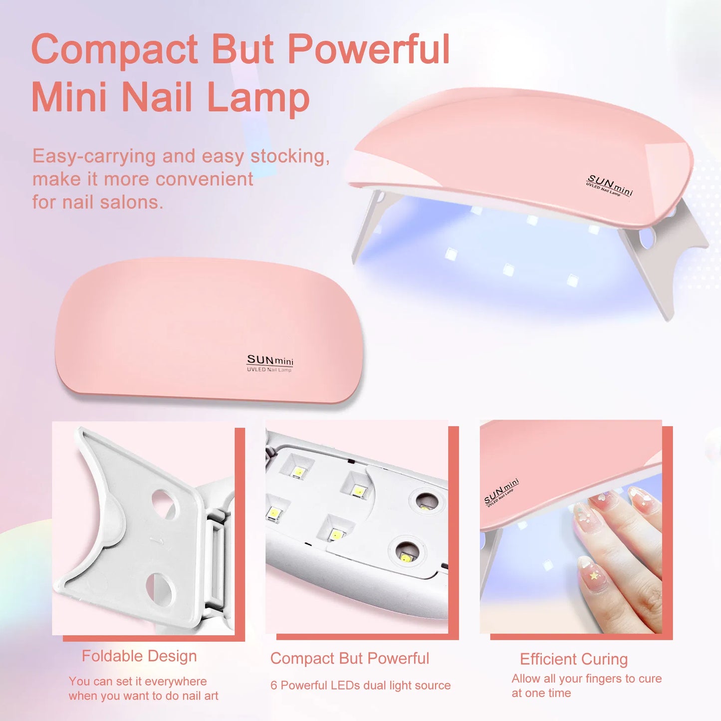 6 PCS Poly Gel Nail Kit With UV Lamp