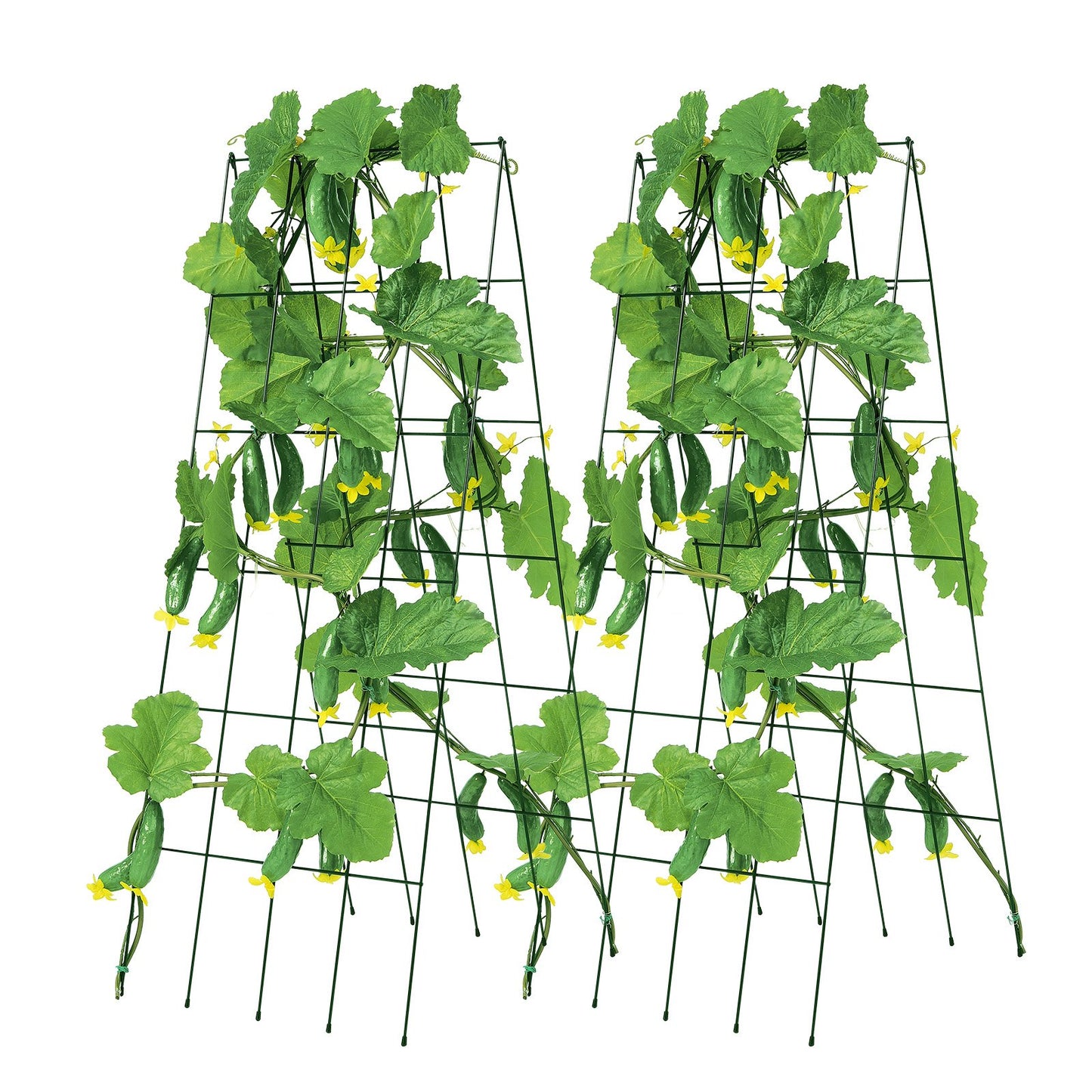 A-Frame Cucumber Trellis 39'  X 32' Foldable Metal Garden Trellis