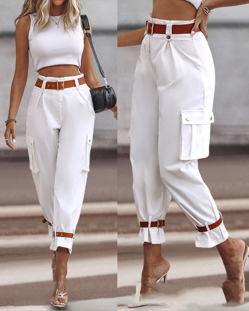 Women's Contrast Color Trousers