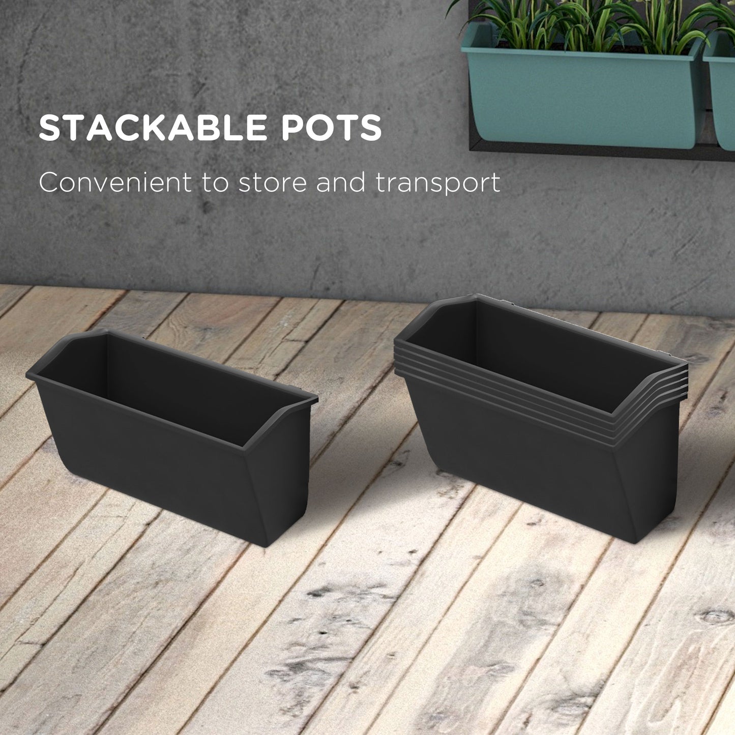 3-Tier Hanging Planter with 6 Pots for Indoor and Outdoor Use