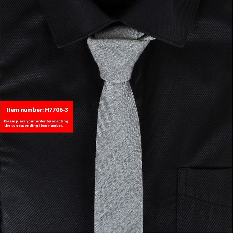 Men's Business Korean Solid Colour Tie