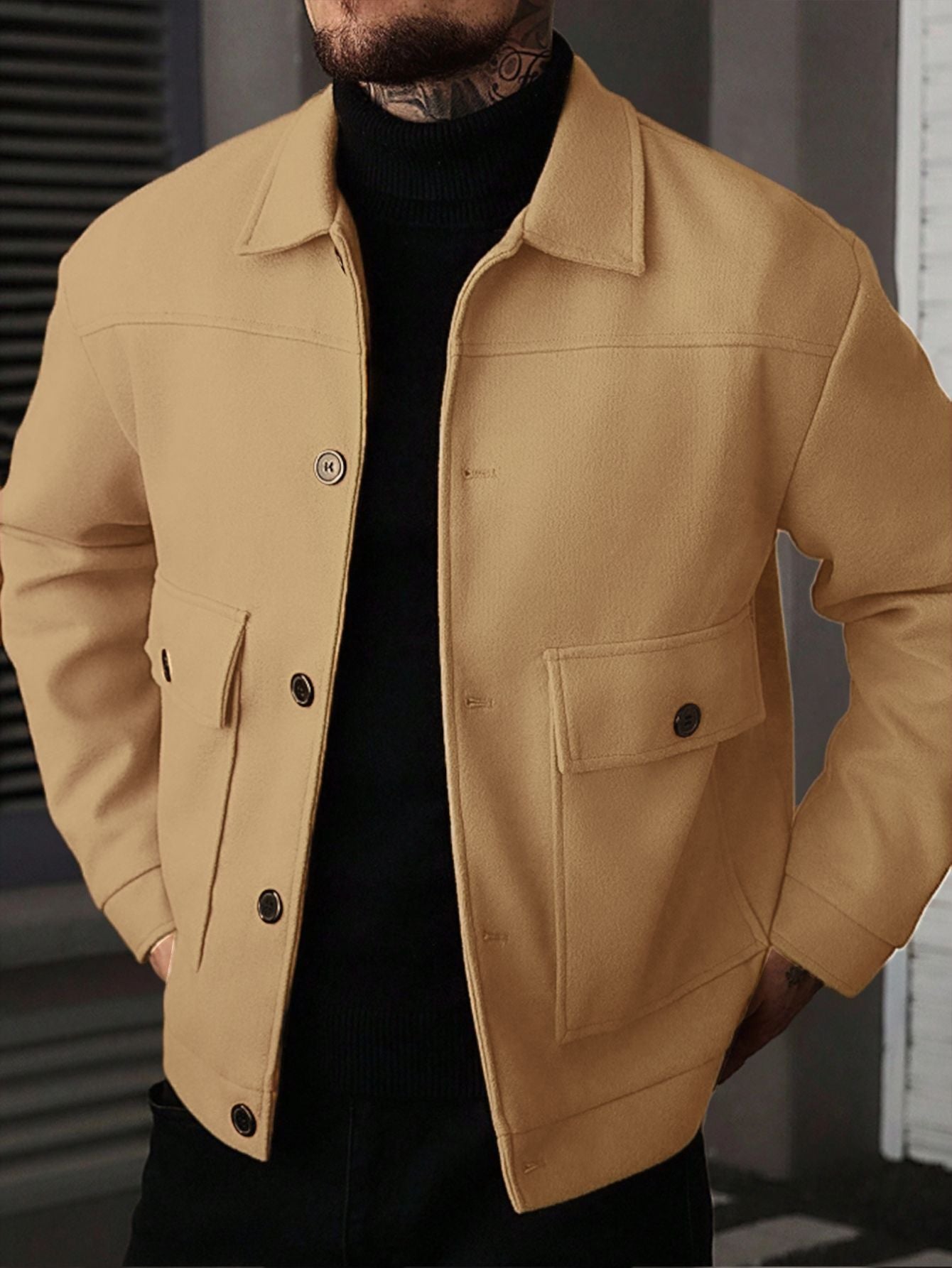 Men's Lapel Workwear Jacket Workwear