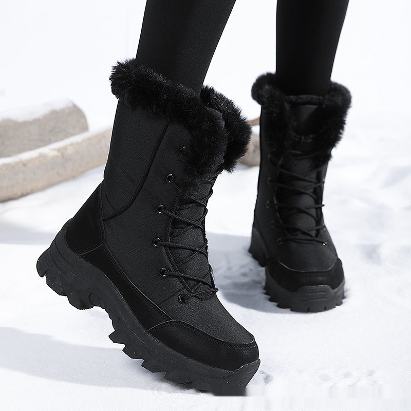Fleece-Lined Thick Cold-Proof Warm Cotton Shoes