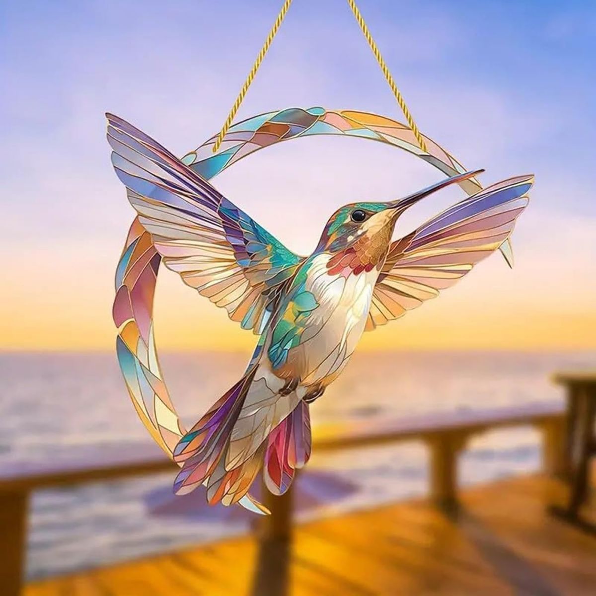 Hummingbird Acrylic Pendant