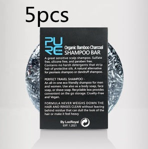 Hand-Extracted Bamboo Charcoal Shampoo Soap Bar