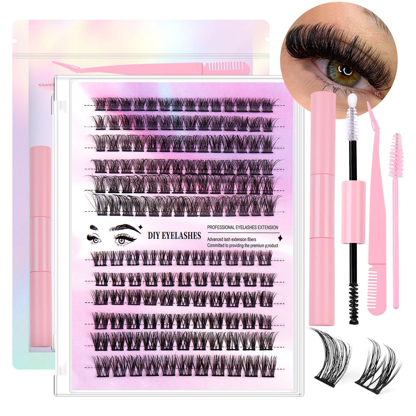 12 Rows Of 150 Segmented Lashes